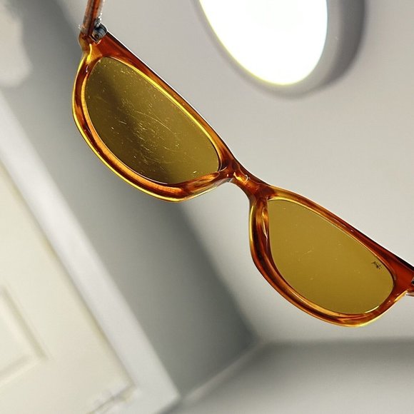 stussy eye gear Richie Sunglasses Tortoise Yellow Lenses Light Scratches - Picture 8 of 15